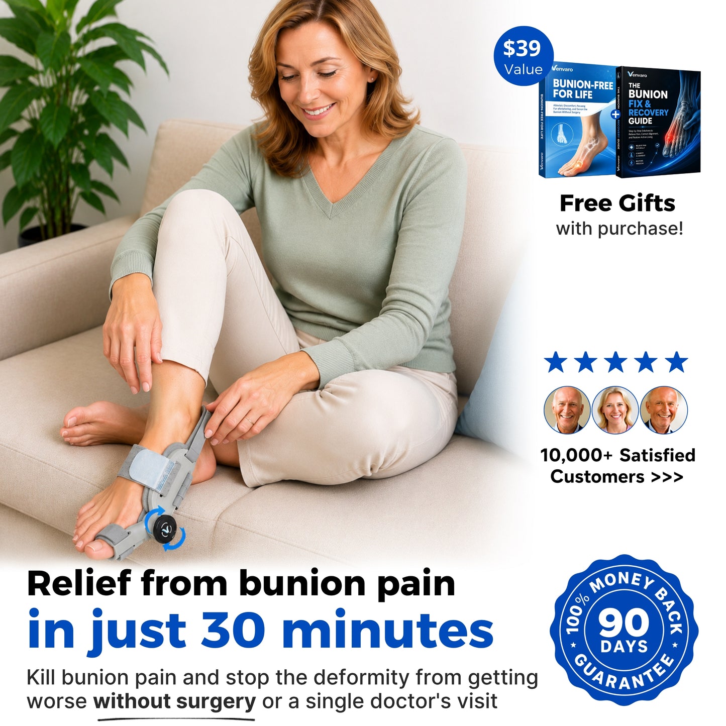 Stridex™- Patented Hinge Corrector for Bunion Pain Relief