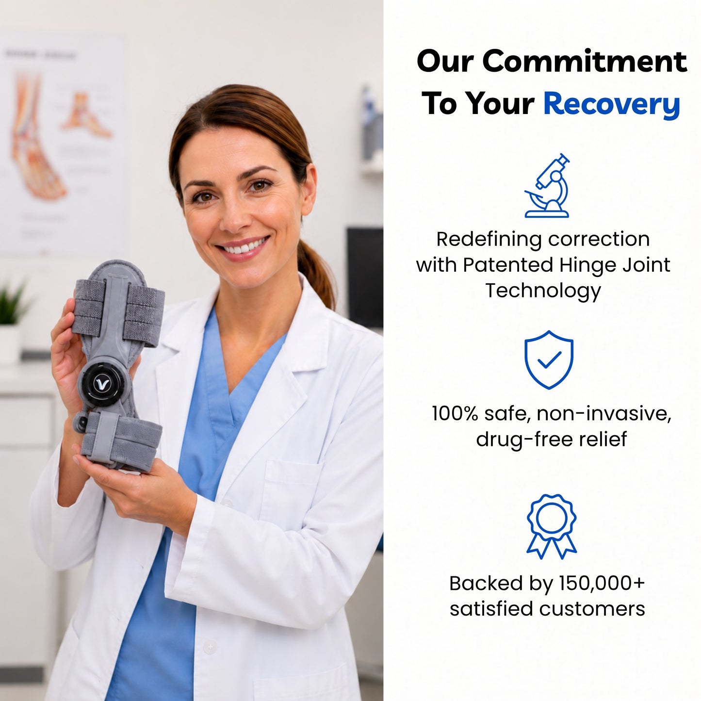 Stridex™- Patented Hinge Corrector for Bunion Pain Relief