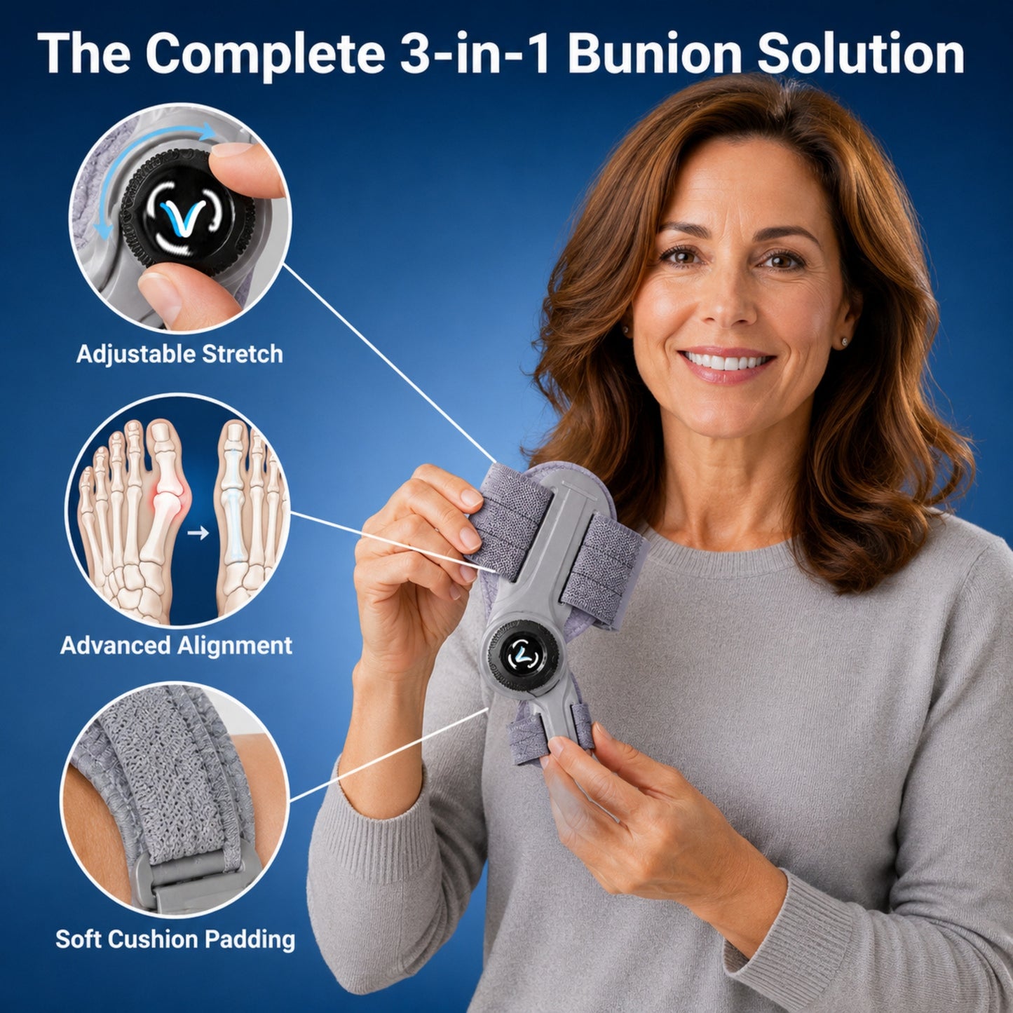 Stridex™- Patented Hinge Corrector for Bunion Pain Relief